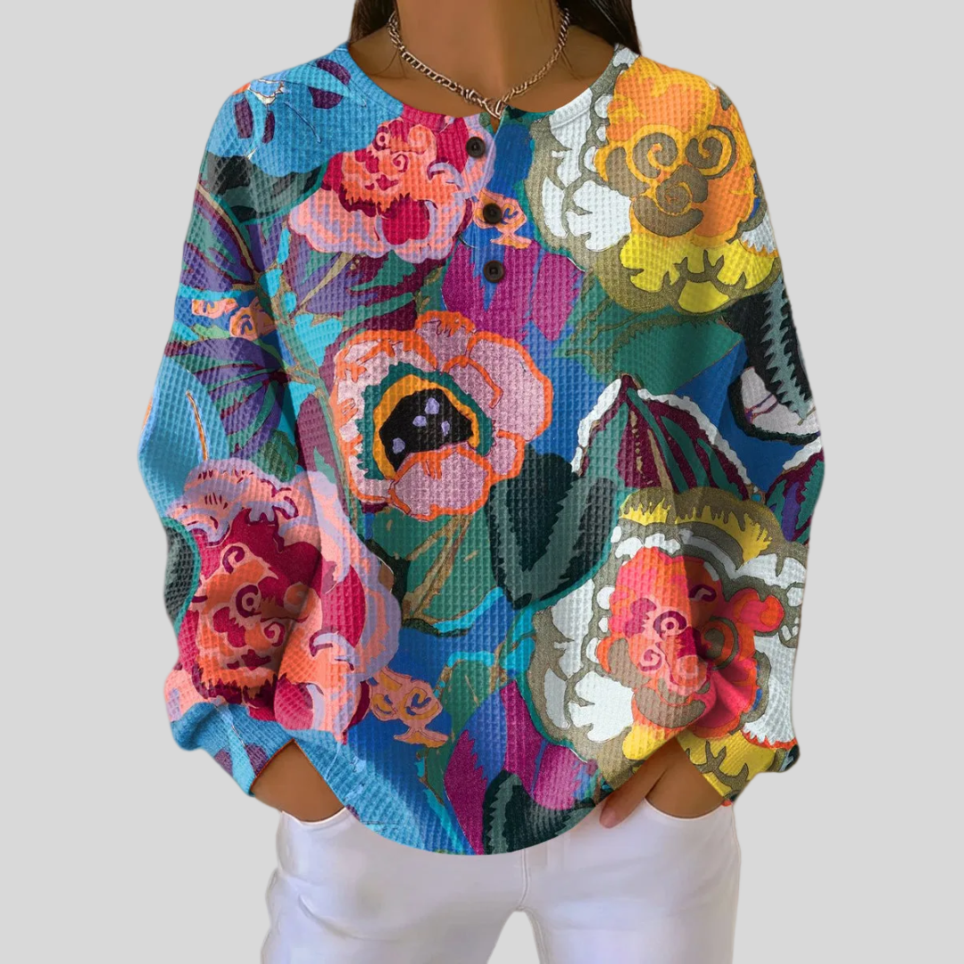 Francesca™ | Felpa Floreale Colorata