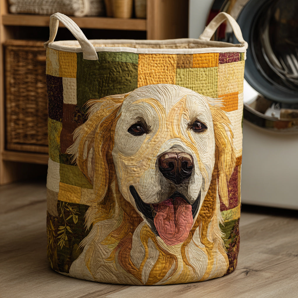 Goldie | Cesta para la Ropa Feliz Golden Retriever