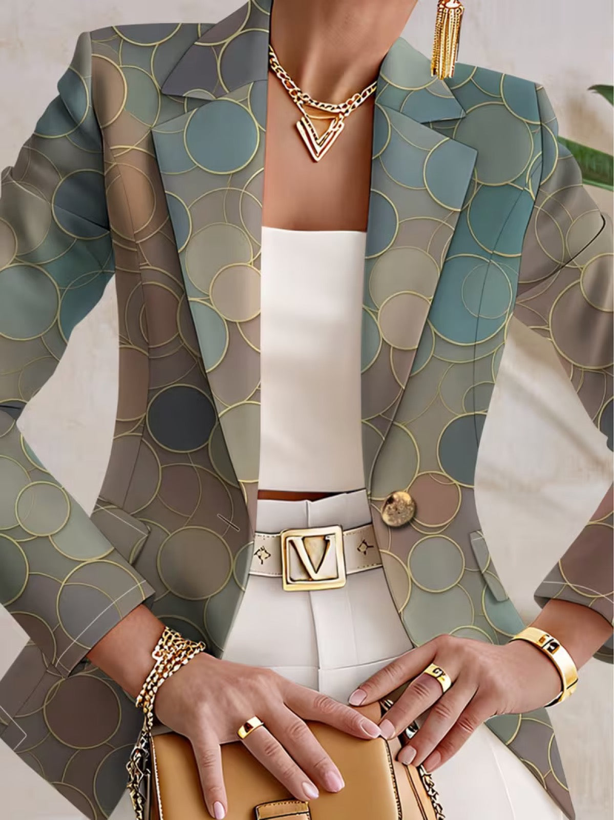 Margherita™ | Blazer a mosaico a pois