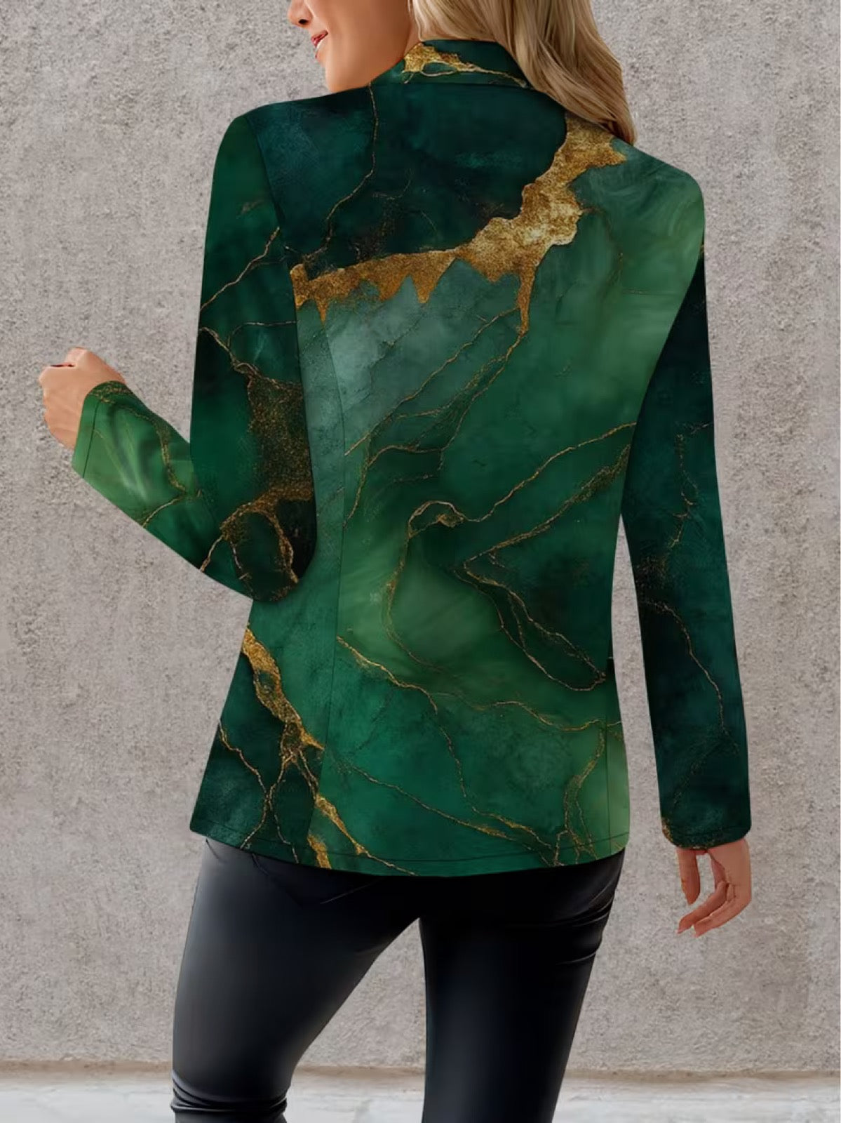 Silvia™ | Blazer in Marmo Verde Smeraldo