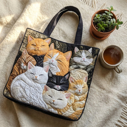 Borsa Artigianale Trapuntata - Gattini che Dormono