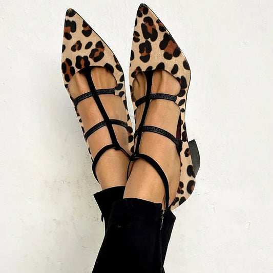 Franca – Zapatos de Tacón con Correa Estampada