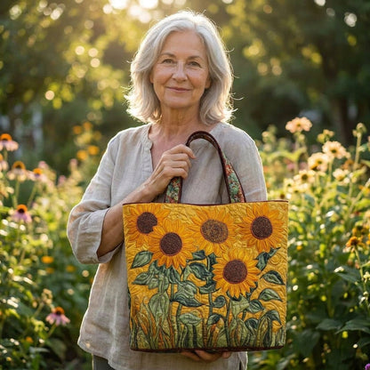Borsa Classica Trapuntata - Girasoli