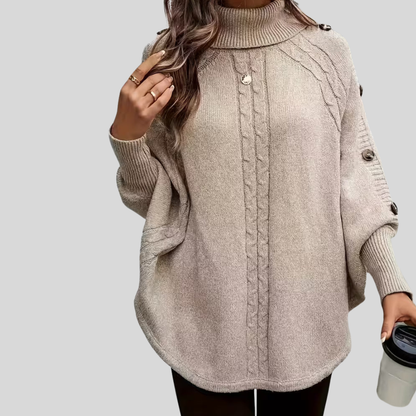 Maria™ | Maglione a Collo Alto a Treccia