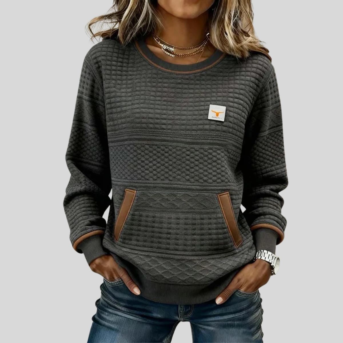 Beatrice™ | Felpa con Collo a Girocollo Colorblock