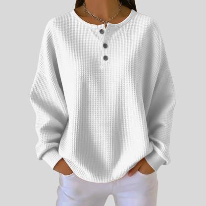 Alessandra™ | Felpa Henley Casual