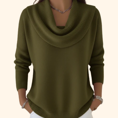 Iole | Maglione con Collo Drappeggiato