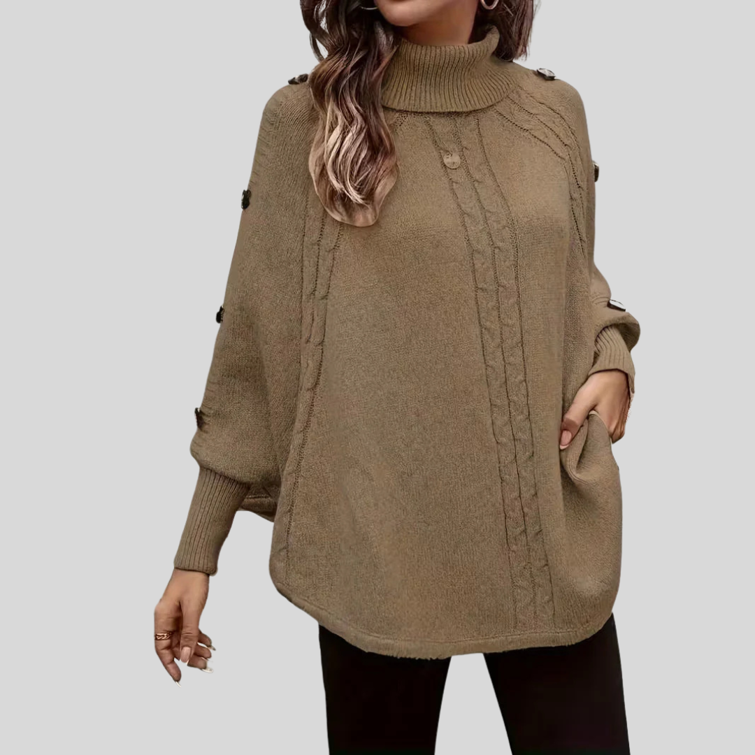 Maria™ | Maglione a Collo Alto a Treccia