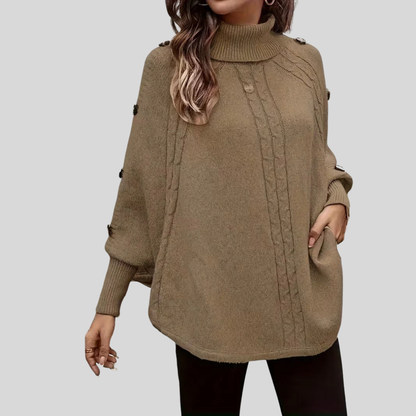 Maria™ | Maglione a Collo Alto a Treccia