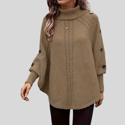 Maria™ | Maglione a Collo Alto a Treccia