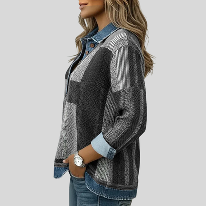 Serena™ | Felpa con Stampa Colorblock