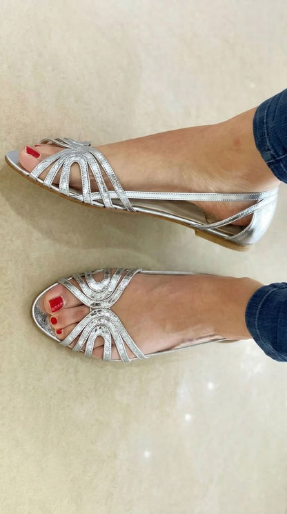 Eleonora | Sandalias Doradas de Luz