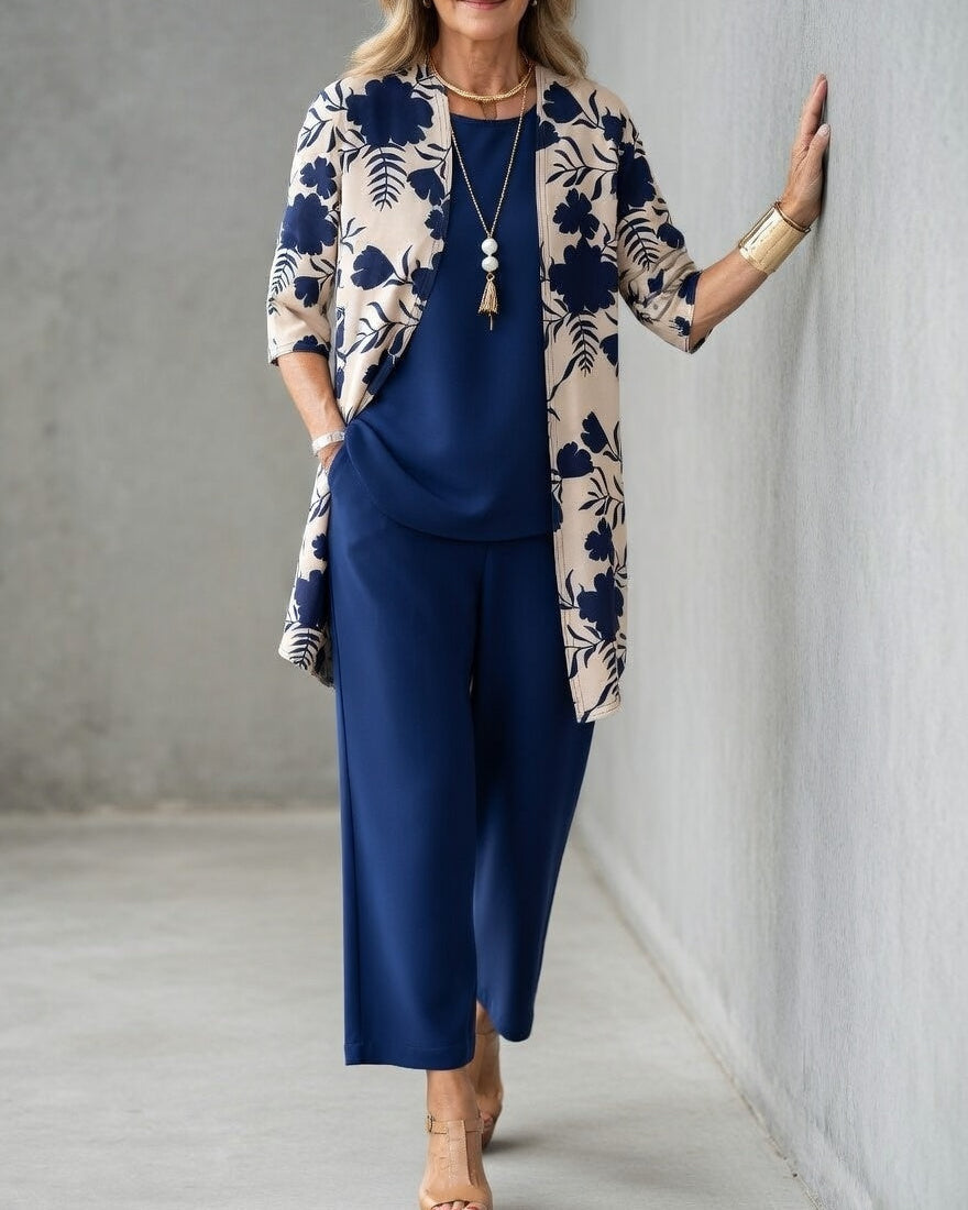 Completo Donna Tre Pezzi Elegante Taglio Fluido e Comfort Quotidiano