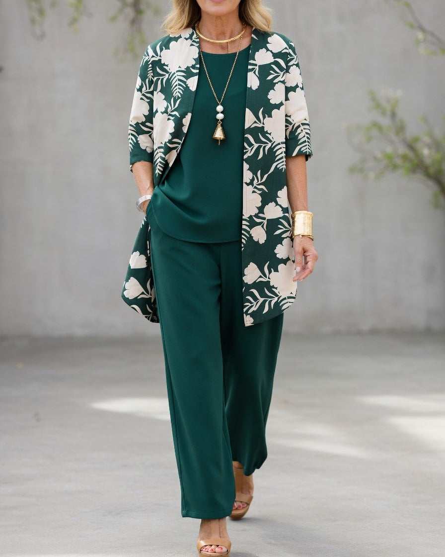 Completo Donna Tre Pezzi Elegante Taglio Fluido e Comfort Quotidiano