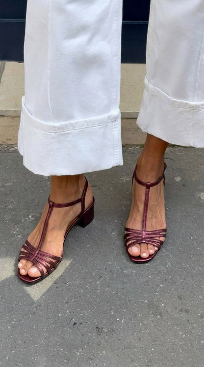 Allegra | Sandalias Doradas Elegantes