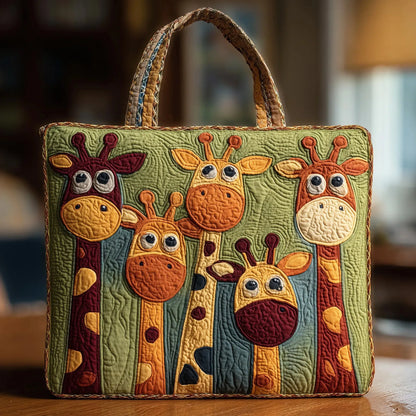 Borsa Tote Trapuntata - Giraffa