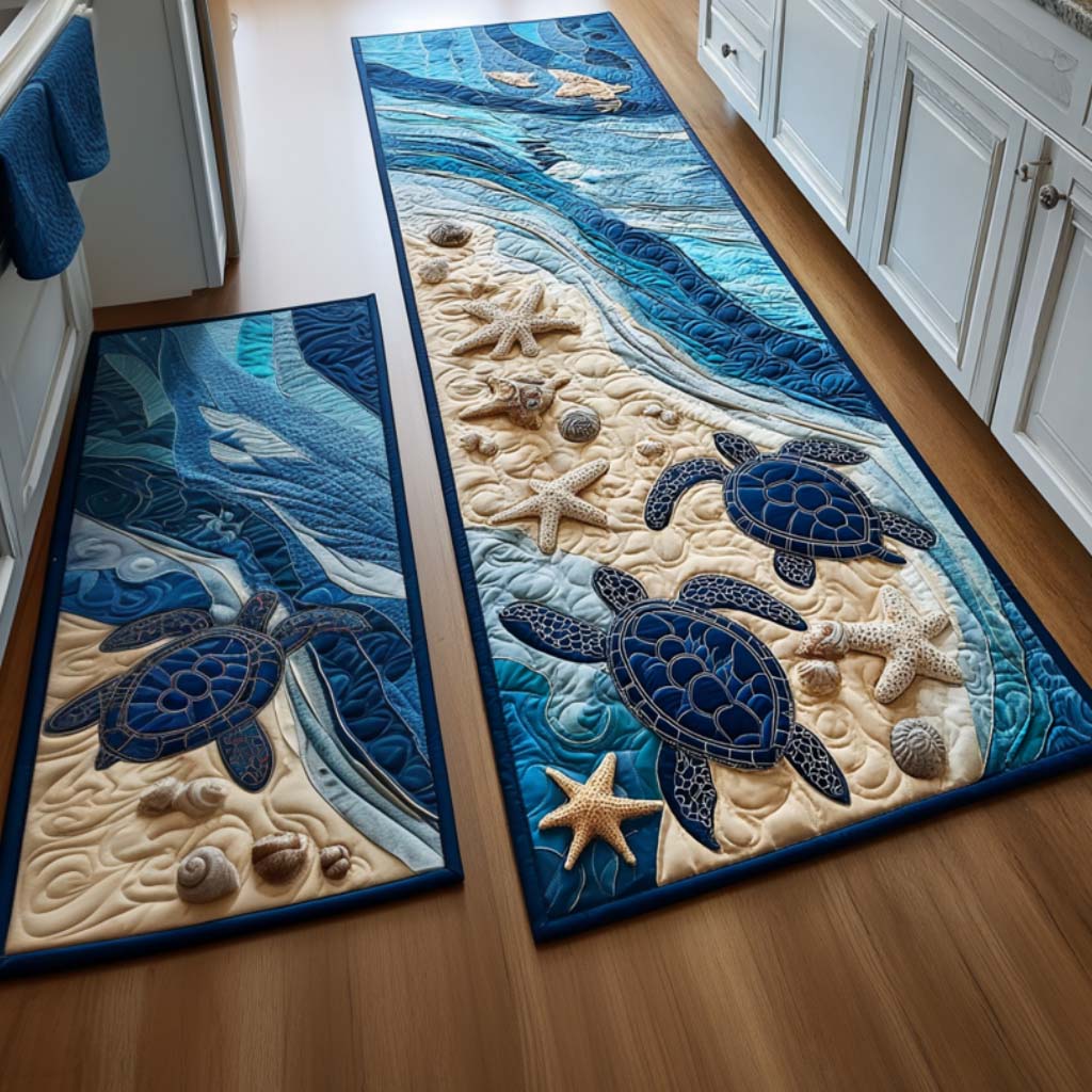 Tappeto da cucina antiscivolo con atmosfera da spiaggia