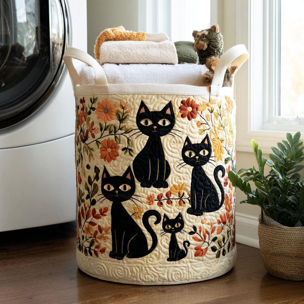 Luna – Cesto de Lavandería con Elegante Diseño de Gato