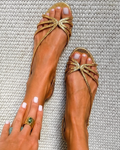 Ginevra | Sandali dorati eleganti