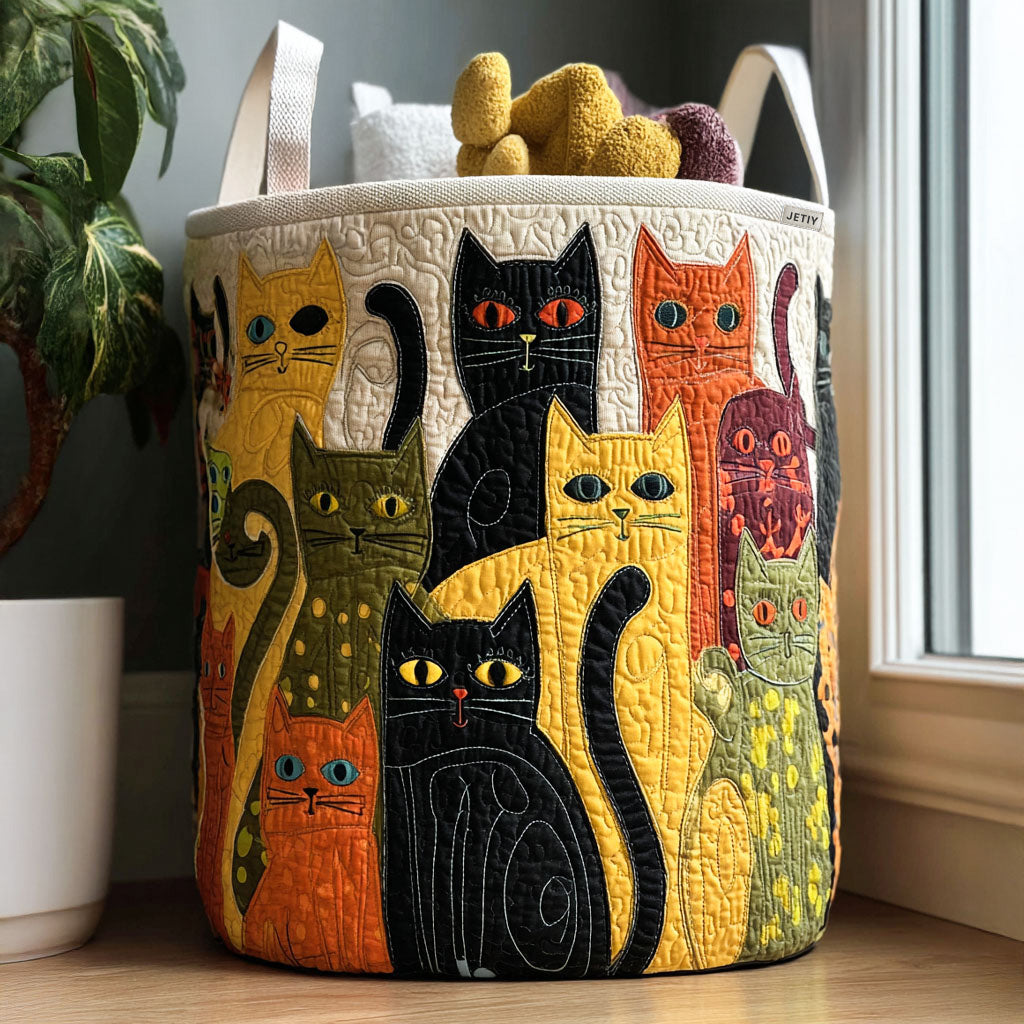 Luna – Cesto de Lavandería con Elegante Diseño de Gato