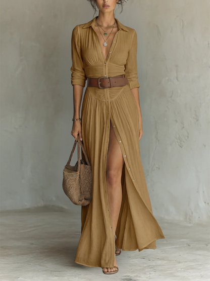 PRADIANA™ Vestido Camisero Signature