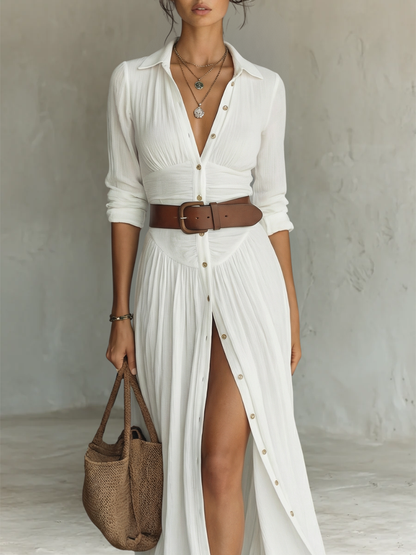 PRADIANA™ Vestido Camisero Signature