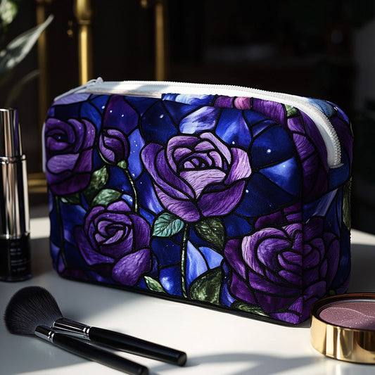 Borsa per trucco trapuntata Midnight Rose
