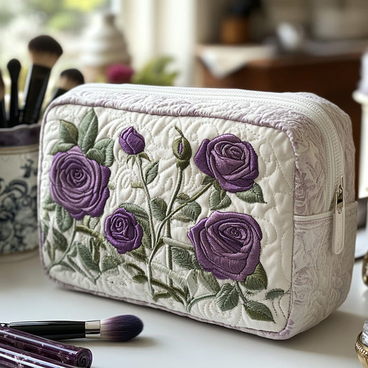 Borsa per il trucco trapuntata Moonlit Bloom