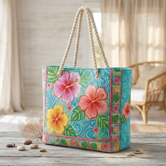 Borsa da Spiaggia - Fiore Tropicale