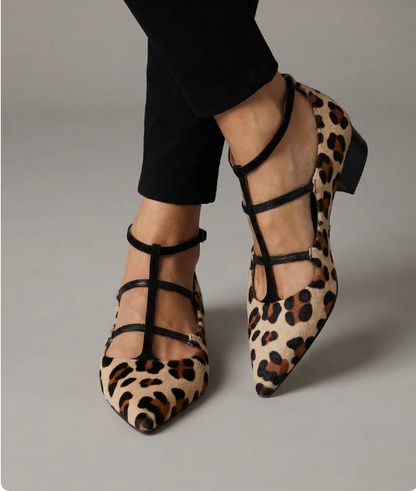 Franca – Zapatos de Tacón con Correa Estampada
