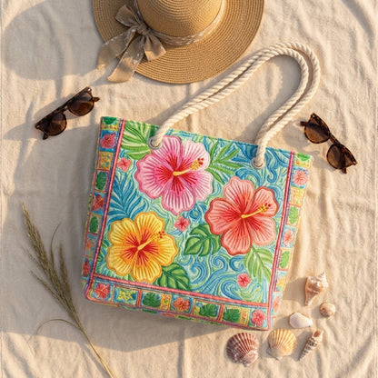 Borsa da Spiaggia - Fiore Tropicale