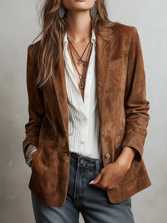 Blazer Vintage Donna Marrone