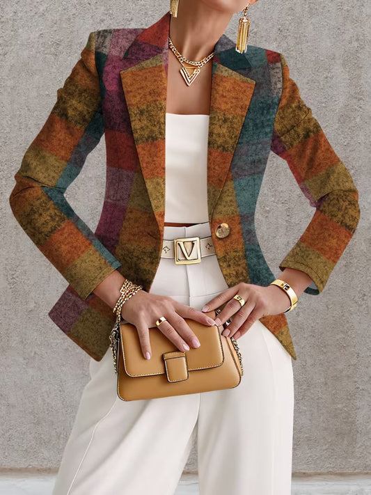 Gabriella™ | Blazer a Quadri Autunnale