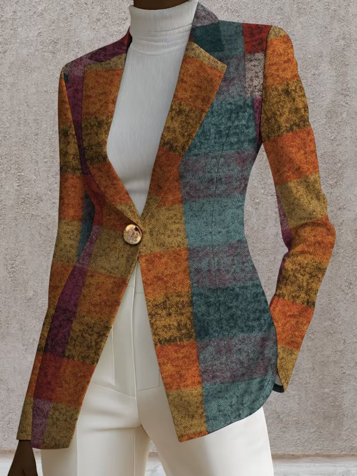 Gabriella™ | Blazer a Quadri Autunnale