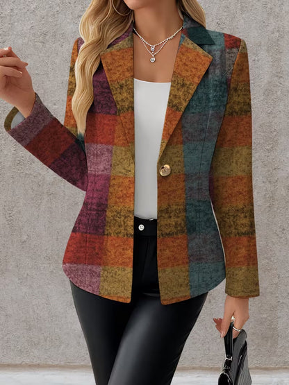 Gabriella™ | Blazer a Quadri Autunnale