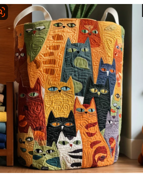 Whiskers – Cesto de Lavandería “Purrfect Posse