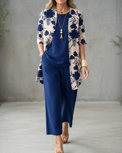 Completo Donna Tre Pezzi Elegante Taglio Fluido e Comfort Quotidiano