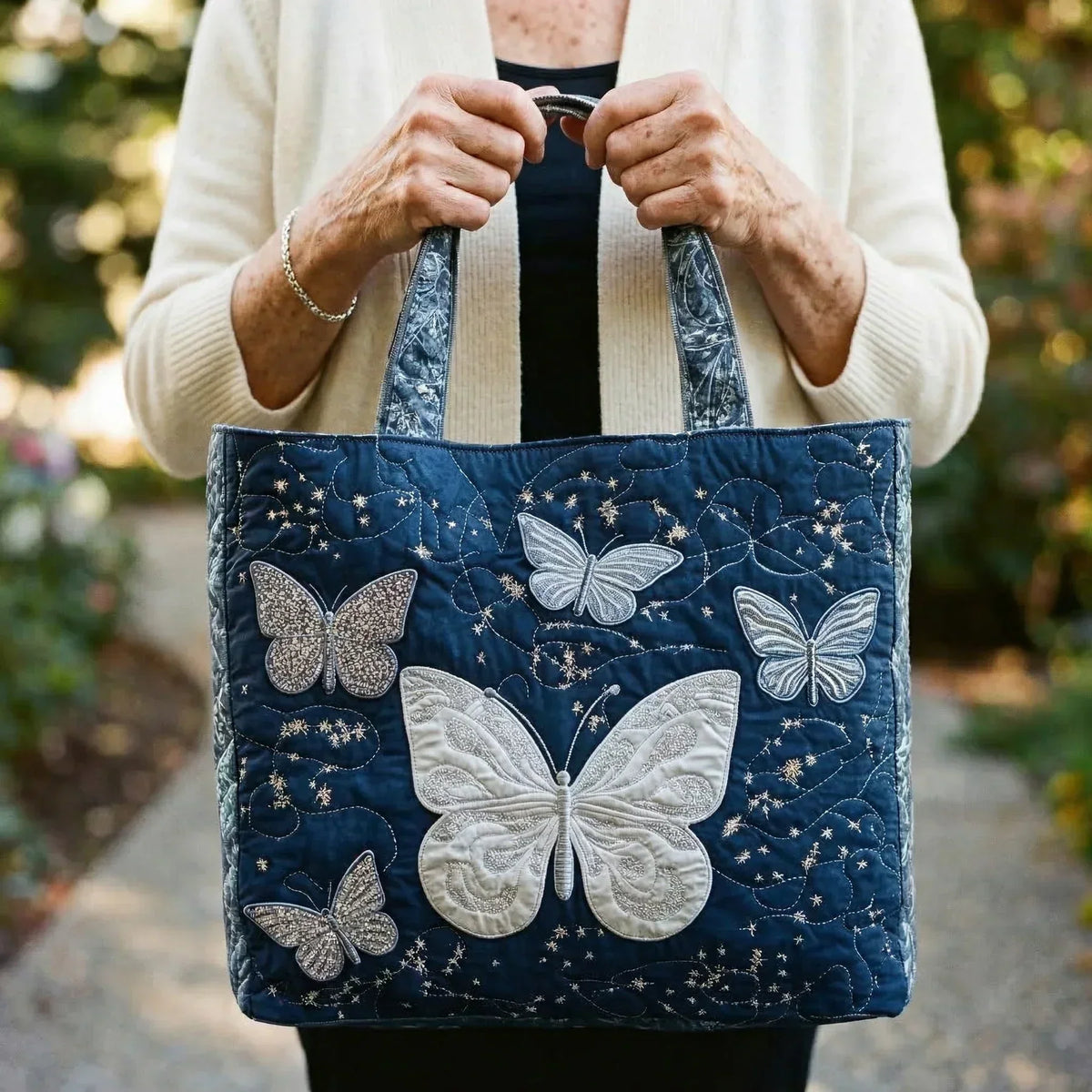 Borsa Artigianale - Farfalla Argento
