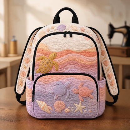 Mochila Acolchada con Tortuga Marina