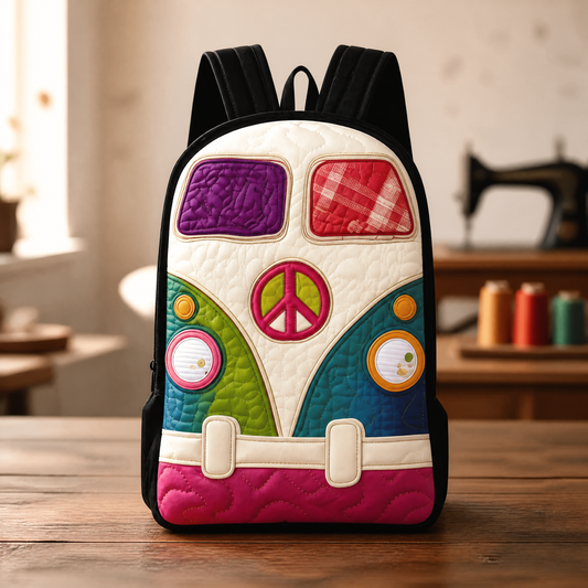 Mochila Acolchada Boho Peace con Tirantes Negros