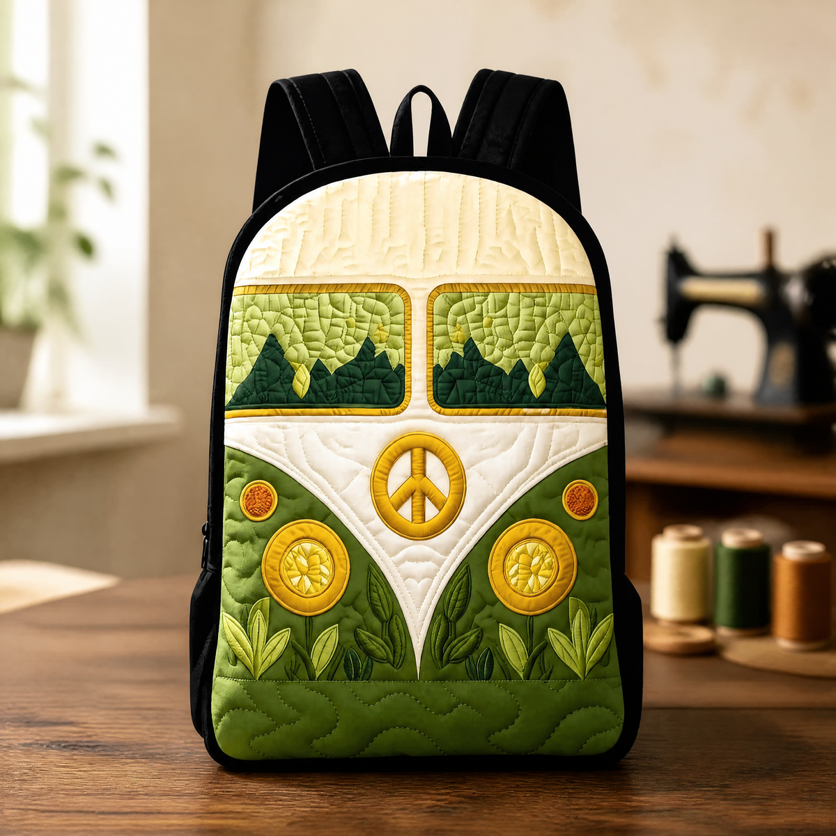 Mochila Acolchada Van Life con Tirantes Negros