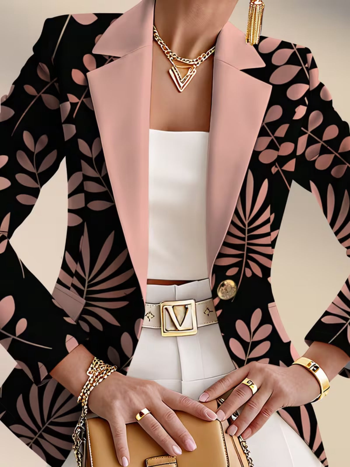 Rosanna™ | Blazer Foglia Rosa