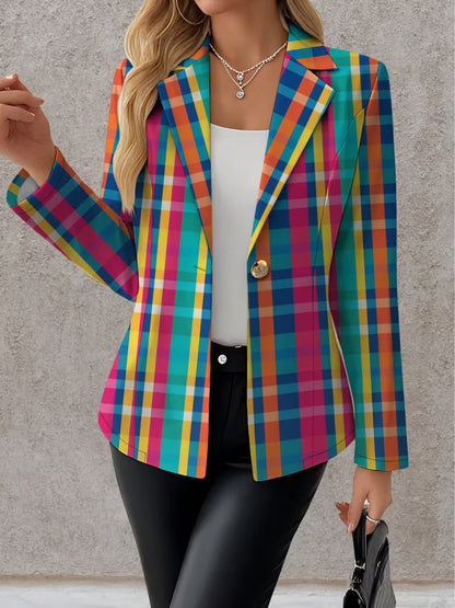 Eleonora™ | Blazer a Quadri Arcobaleno