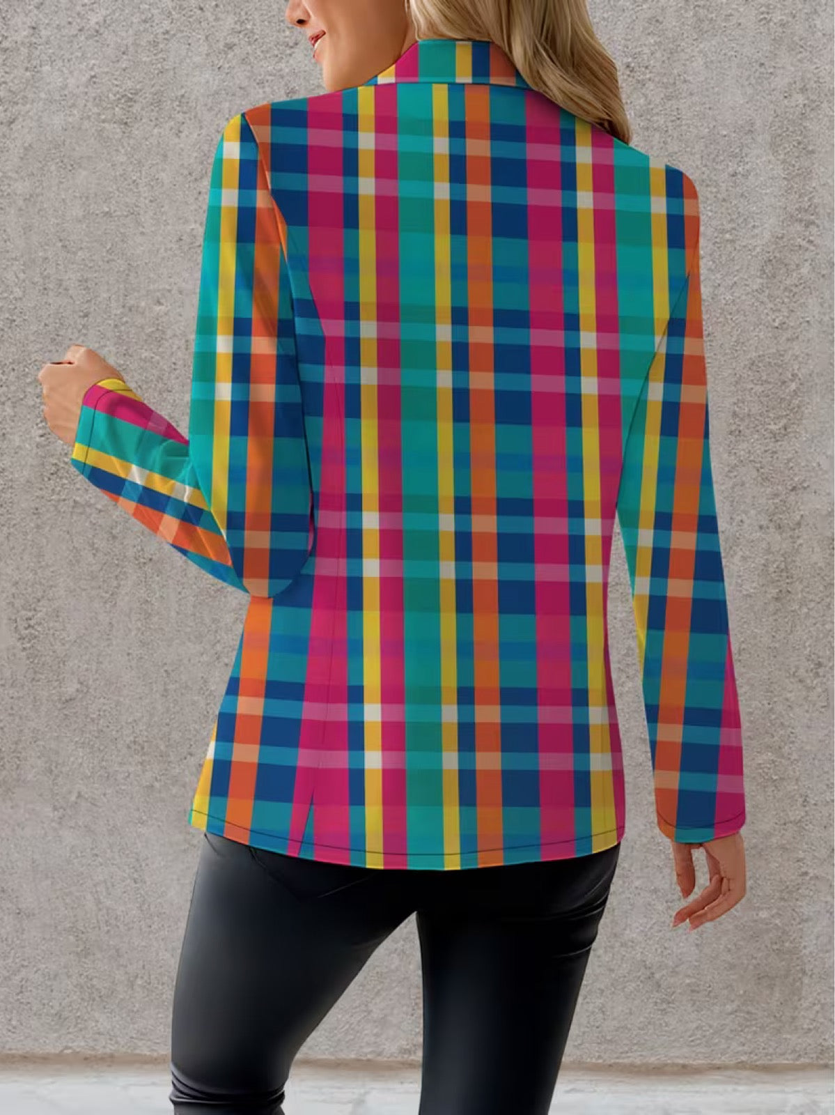 Eleonora™ | Blazer a Quadri Arcobaleno
