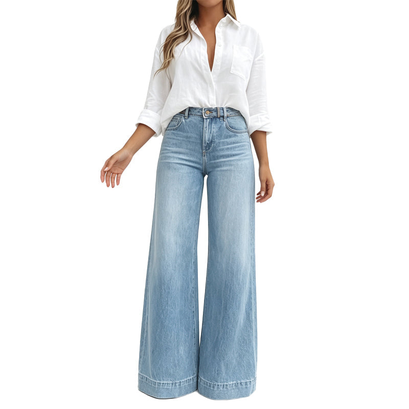 Lucia | Jeans de Pierna Ancha con Efecto Alargador